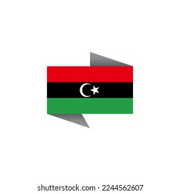 Illustration of Libya flag Template