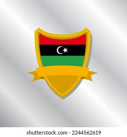 Illustration of Libya flag Template