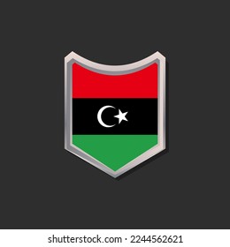 Illustration of Libya flag Template