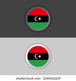 Illustration of Libya flag Template