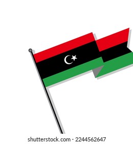 Illustration of Libya flag Template