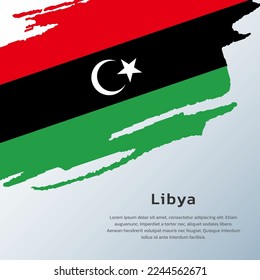 Illustration of Libya flag Template