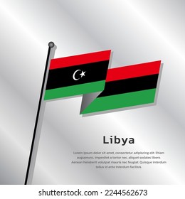 Ilustración de la plantilla de bandera de Libia