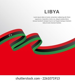 Ilustración de la plantilla de bandera de Libia