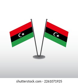 Illustration of Libya flag Template