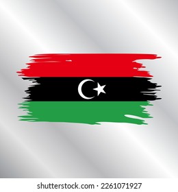 Illustration of Libya flag Template