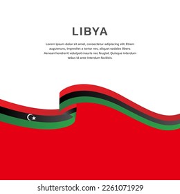 Illustration of Libya flag Template