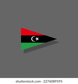 Illustration of Libya flag Template