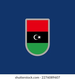 Illustration of Libya flag Template