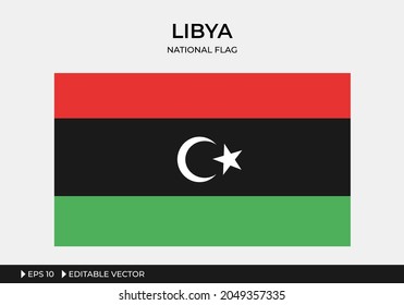 Ilustración de la bandera nacional de Libia