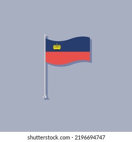 Illustration of Liechtenstein flag Template