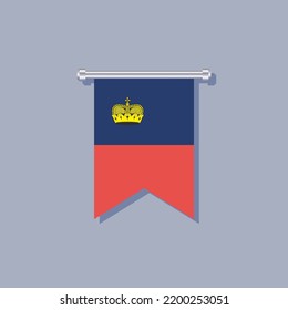Illustration of Liechtenstein flag Template
