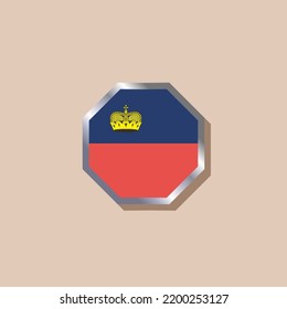 Illustration of Liechtenstein flag Template