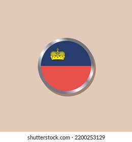 Illustration of Liechtenstein flag Template