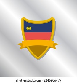 Illustration of Liechtenstein flag Template