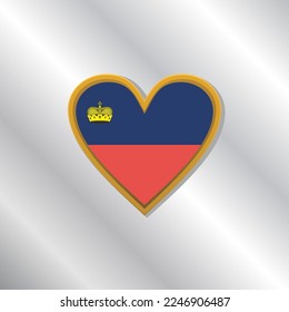 Illustration of Liechtenstein flag Template