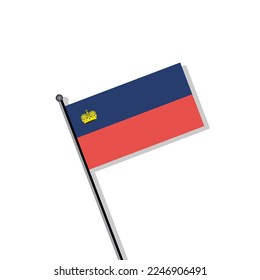 Illustration of Liechtenstein flag Template