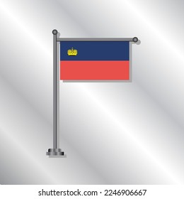 Illustration of Liechtenstein flag Template