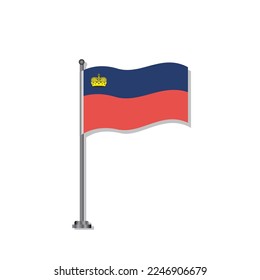 Illustration of Liechtenstein flag Template