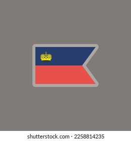 Illustration of Liechtenstein flag Template