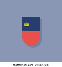 Ilustración de la plantilla de bandera de Liechtenstein
