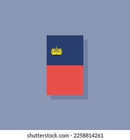 Illustration of Liechtenstein flag Template