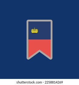 Illustration of Liechtenstein flag Template