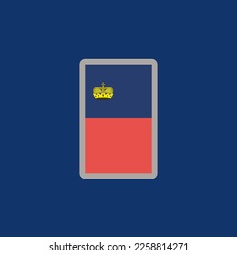 Illustration of Liechtenstein flag Template