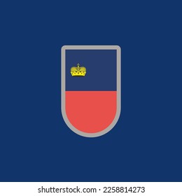 Illustration of Liechtenstein flag Template