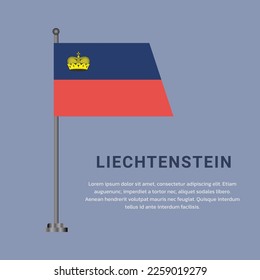Illustration of Liechtenstein flag Template