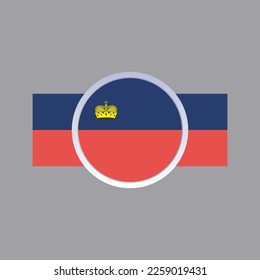 Illustration of Liechtenstein flag Template