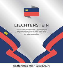 Illustration of Liechtenstein flag Template