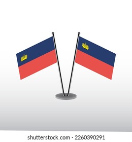 Illustration of Liechtenstein flag Template