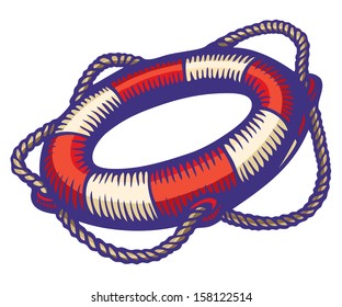 Illustration of a life buoy