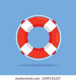 Illustration of a lifebuoy, a swimming aid. Suitable for posters and web icons