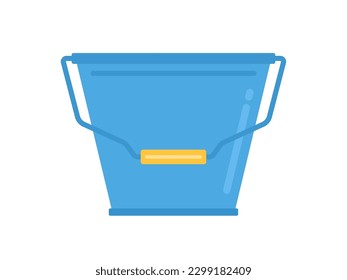 Illustration of a light blue bucket.