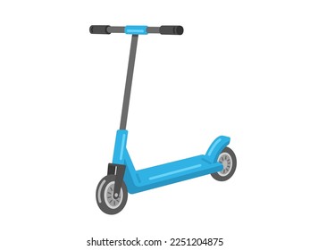 Illustration of a light blue kick skater.