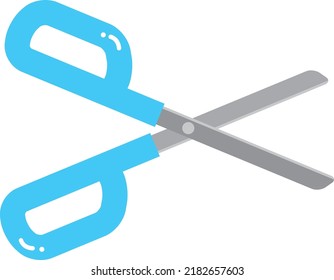 Ilustración de tijeras azul claro