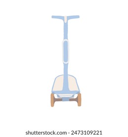 Illustration of a Light Blue Scooter Drawn with Pencil Brush