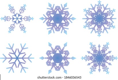 Ilustración del copo de nieve azul claro