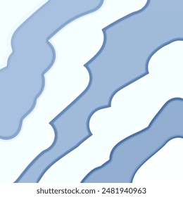 Illustration of light blue and white twisted line patterned background