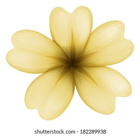 Illustration of a light brown flower on a white background