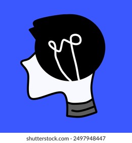 Illustration of a light bulb concept integrated with a human brain, symbolizing innovative ideas and creativity in business. 