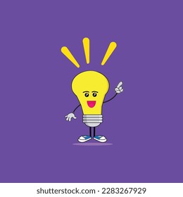 illustration of a light bulb as if finding a brilliant idea