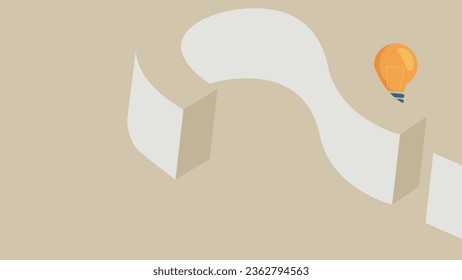 An illustration of a light bulb hidden near a question mark.