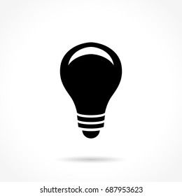 Illustration of light bulb icon on white background