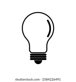 Illustration of a light bulb on a white background