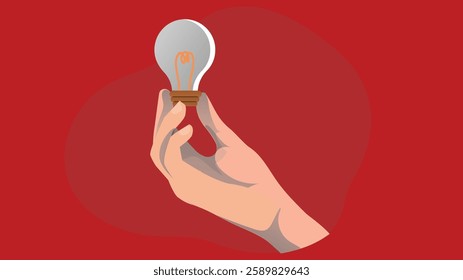 illustration of a light bulb symbolizing idea generation, radiating light to represent inspiration and creativity