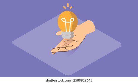 illustration of a light bulb symbolizing idea generation, radiating light to represent inspiration and creativity