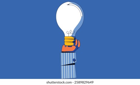 illustration of a light bulb symbolizing idea generation, radiating light to represent inspiration and creativity